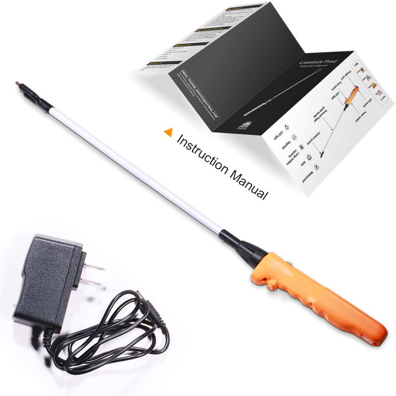 West Thorne Pro Livestock Prod, Waterproof Cattle Prod Stick with LED Light, Livestock Prod for Modern Livestock Management(33.8in) - Image 1